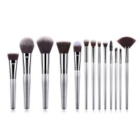 13PCS Silver High-End Loose Powder Brushes Eye Shadow Brush Set Makeup Brush Makeup Tools