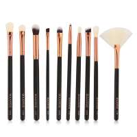 Factory Direct 10 Rose Gold Tube Set Brush Loose Powder Repair Capacity Brush Beauty Tools