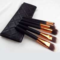 6pcs makeup brush set safe ecofriendly synthetic hair natural foundation brush eyeshadow brush  hair wholesale