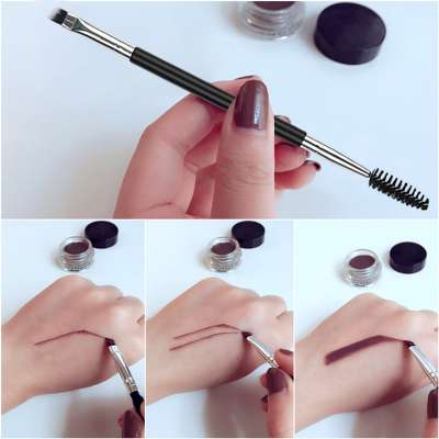 Private Label Cosmetics Brush Multifunctional Boutique Makeup Double Eyebrow Brush